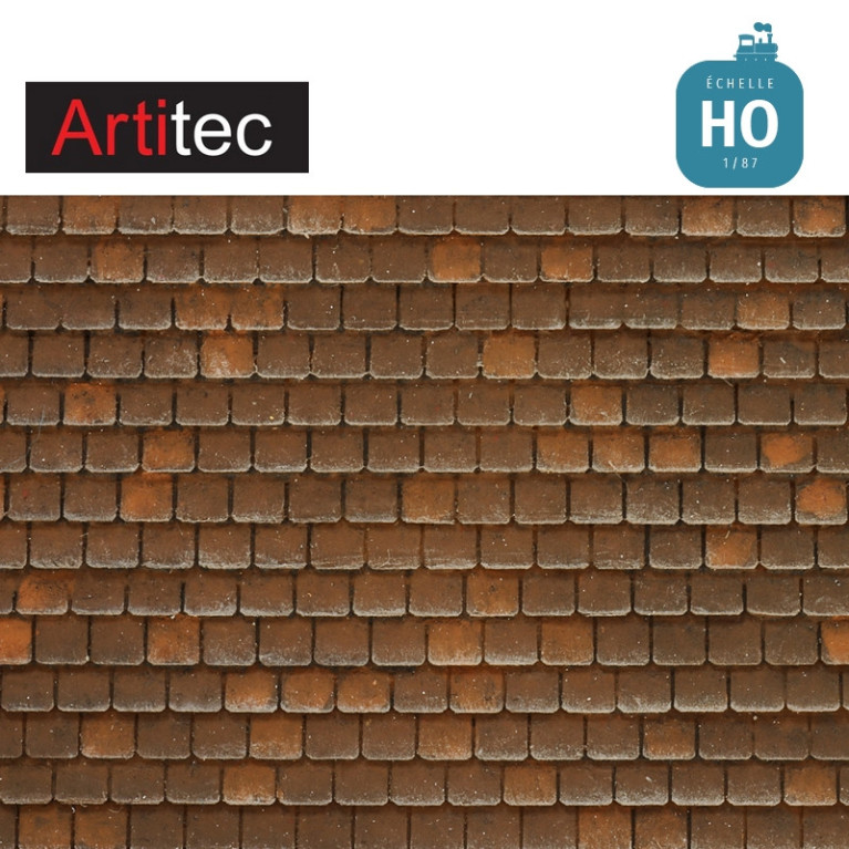 Plaque de toit en tuiles en kit HO Artitec 10.447 - Maketis