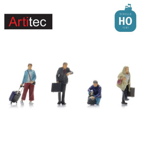 Voyageurs sur le quai 4 pcs HO Artitec 5870114 - Maketis