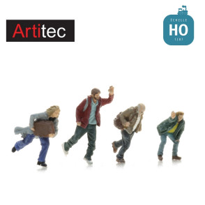 Les voyageurs pressés 4 pcs HO Artitec 5870119 - Maketis