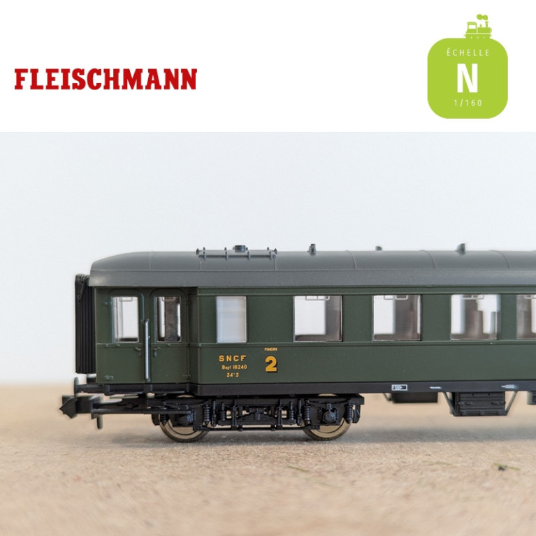 Set de 3 voitures voyageurs SNCF Ep III N Fleischmann 6260067 - Maketis