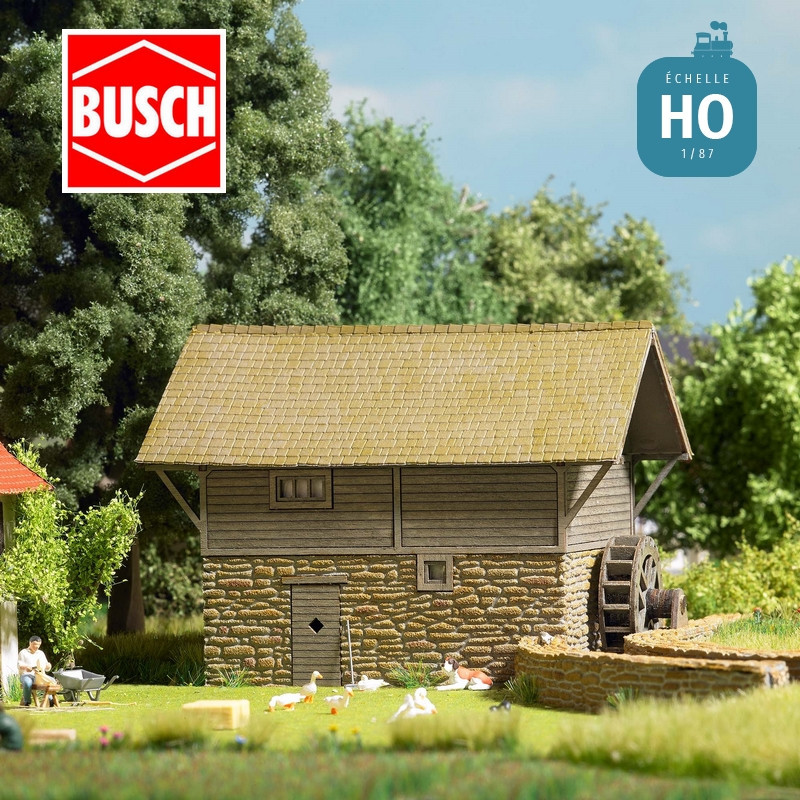 Kit pour moulin à eau HO Busch 1958 - Maketis