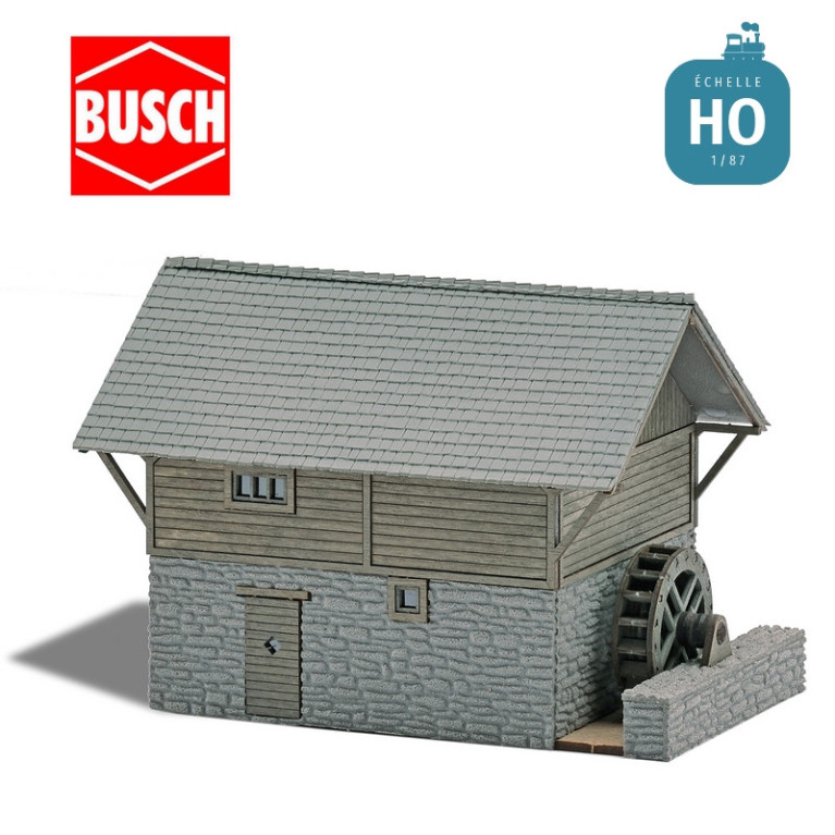Kit pour moulin à eau HO Busch 1958 - Maketis