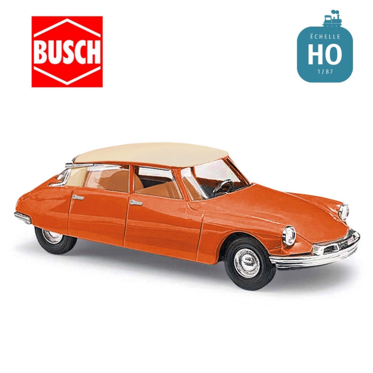 Citroën DS 19 orange toit crème HO Busch 48019 - Maketis Citroën DS 19 orange toit crème HO Busch 48019 - Maketis