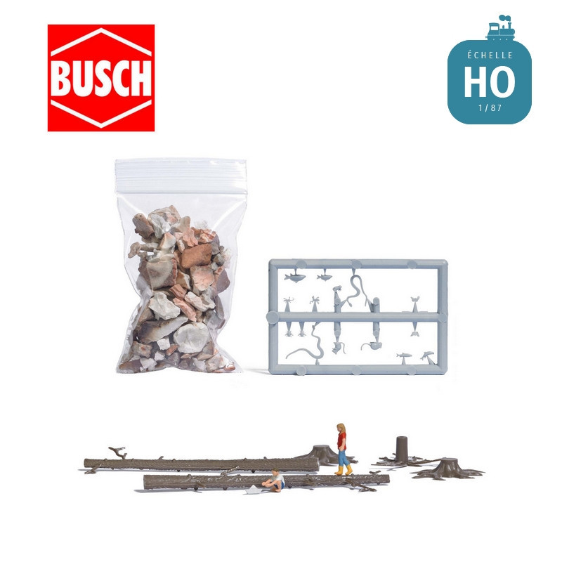 Jeux au bord du ruisseau dans la foret HO Busch 79819 - Maketis