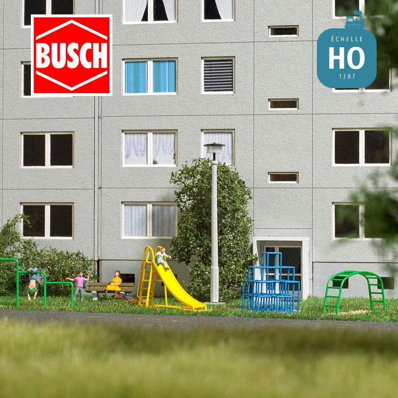 Aire de jeux avec enfants HO Busch 79830 - Maketis