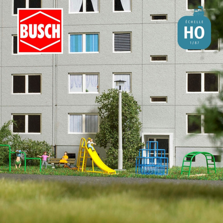 Aire de jeux avec enfants HO Busch 79830 - Maketis