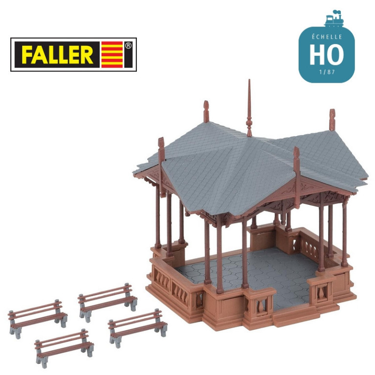 Kiosque public pour parc HO Faller 130653 - Maketis