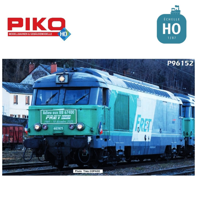 Locomotive Diesel BB 67400 «Adieu aux BB 67400 FRET» SNCF Ep V Analogique HO Piko P96152 - Maketis Locomotive Diesel BB 67400 «Adieu aux BB 67400 FRET» SNCF Ep V Analogique HO Piko P96152 - Maketis