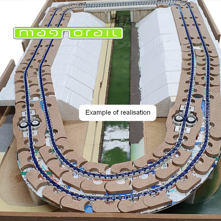 Track Cover Supports 60 cm Curve Magnorail SO-12 - Maketis Track Cover Supports 60 cm Curve Magnorail SO-12 - Maketis