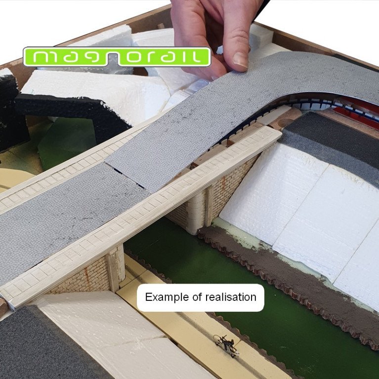 Track Cover Supports 60 cm Curve Magnorail SO-12 - Maketis Track Cover Supports 60 cm Curve Magnorail SO-12 - Maketis
