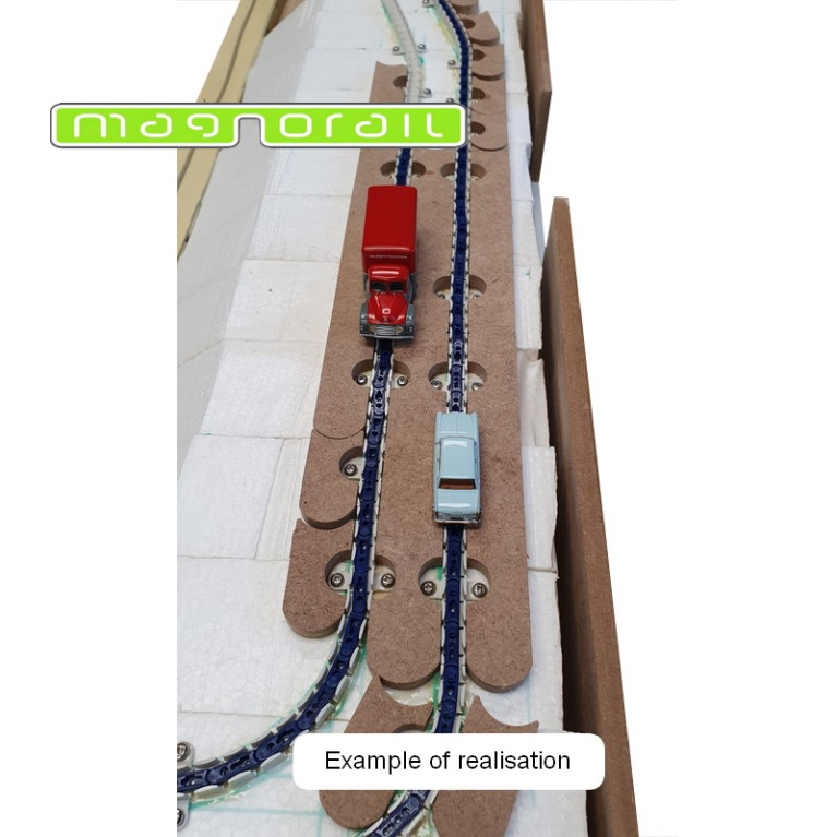 Track Cover Supports 60 cm Double Straight Line Magnorail SO-14 - Maketis Track Cover Supports 60 cm Double Straight Line Magnorail SO-14 - Maketis