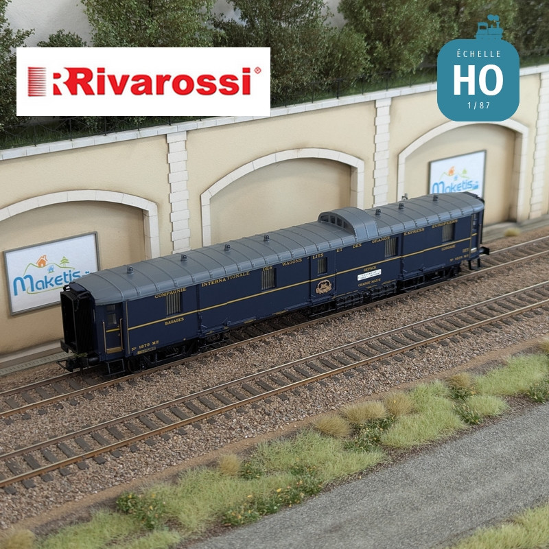 Coffret 3 voitures CIWL "Edelweiss Pullman Express" set 2/2 (DD3, VPC Fleche d'Or + VP Étoile du Nord) Ep II HO Rivarossi HR4391