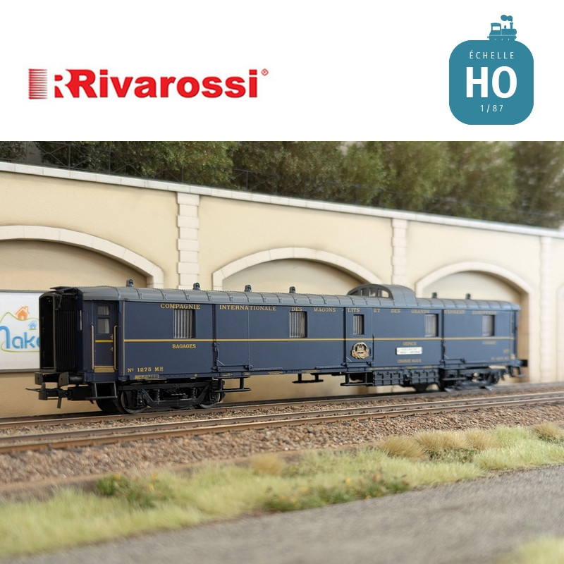 Coffret 3 voitures CIWL "Edelweiss Pullman Express" set 2/2 (DD3, VPC Fleche d'Or + VP Étoile du Nord) Ep II HO Rivarossi HR4391