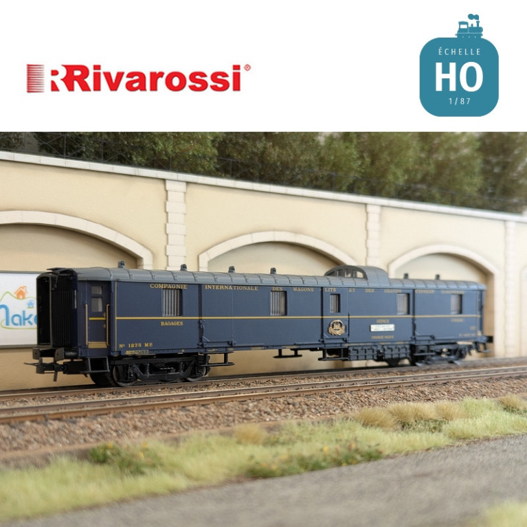 Coffret 3 voitures CIWL "Edelweiss Pullman Express" set 2/2 (DD3, VPC Fleche d'Or + VP Étoile du Nord) Ep II HO Rivarossi HR4391