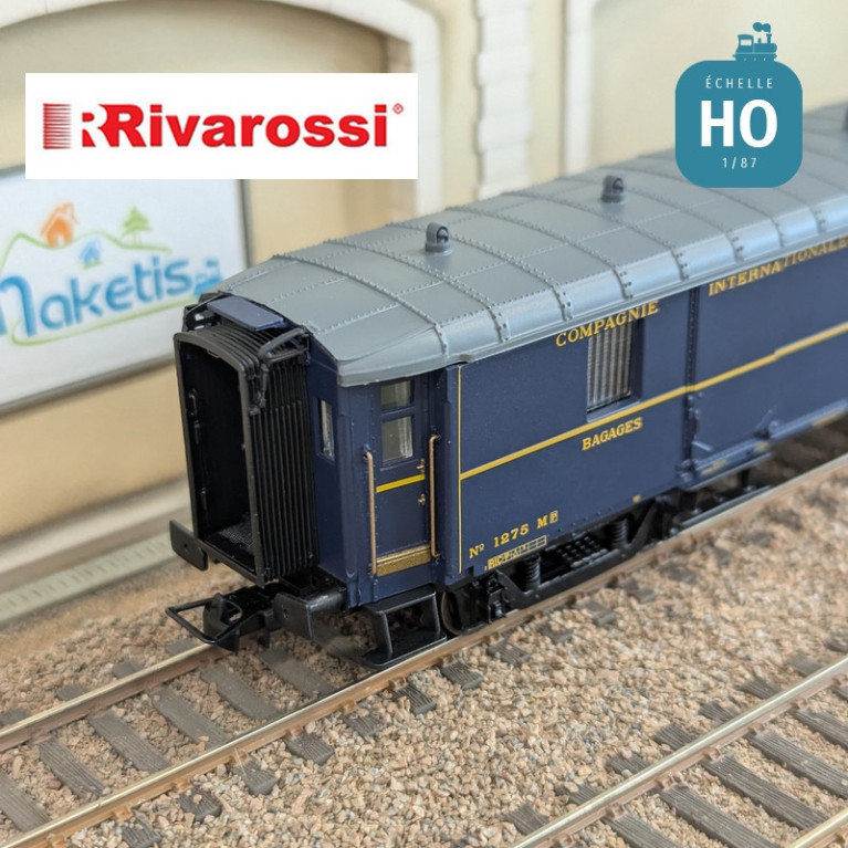 Coffret 3 voitures CIWL "Edelweiss Pullman Express" set 2/2 (DD3, VPC Fleche d'Or + VP Étoile du Nord) Ep II HO Rivarossi HR4391