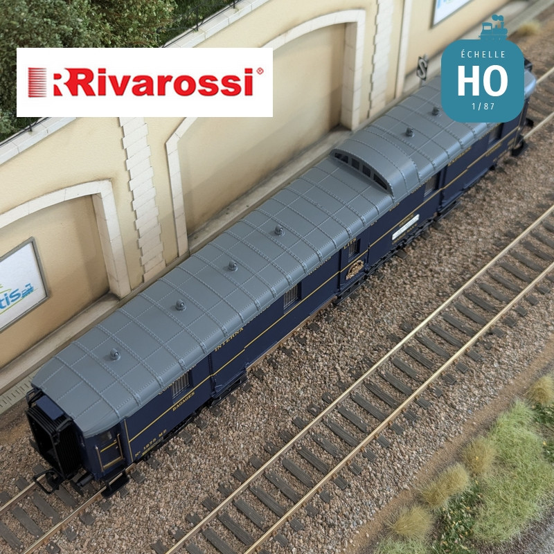 Coffret 3 voitures CIWL "Edelweiss Pullman Express" set 2/2 (DD3, VPC Fleche d'Or + VP Étoile du Nord) Ep II HO Rivarossi HR4391