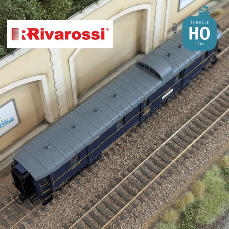 Coffret 3 voitures CIWL "Edelweiss Pullman Express" set 2/2 (DD3, VPC Fleche d'Or + VP Étoile du Nord) Ep II HO Rivarossi HR4391