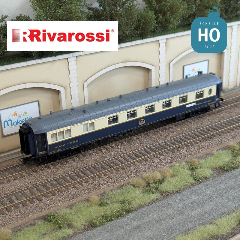 Coffret 3 voitures CIWL "Edelweiss Pullman Express" set 2/2 (DD3, VPC Fleche d'Or + VP Étoile du Nord) Ep II HO Rivarossi HR4391