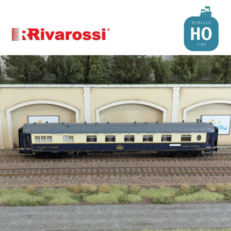 Coffret 3 voitures CIWL "Edelweiss Pullman Express" set 2/2 (DD3, VPC Fleche d'Or + VP Étoile du Nord) Ep II HO Rivarossi HR4391