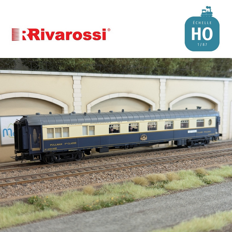 Coffret 3 voitures CIWL "Edelweiss Pullman Express" set 2/2 (DD3, VPC Fleche d'Or + VP Étoile du Nord) Ep II HO Rivarossi HR4391