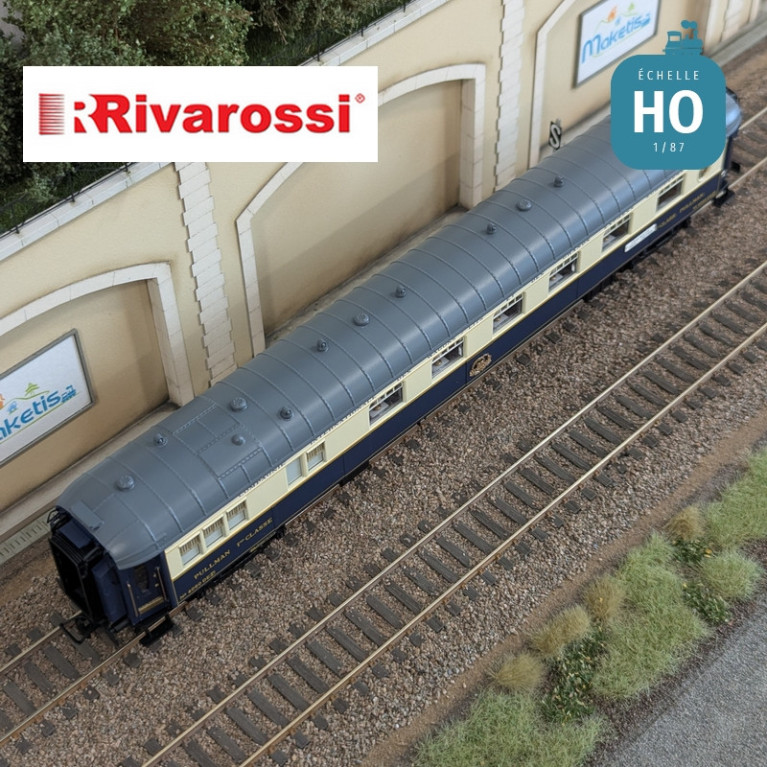Coffret 3 voitures CIWL "Edelweiss Pullman Express" set 2/2 (DD3, VPC Fleche d'Or + VP Étoile du Nord) Ep II HO Rivarossi HR4391