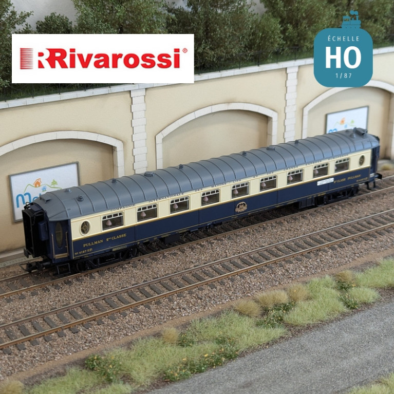 Coffret 3 voitures CIWL "Edelweiss Pullman Express" set 2/2 (DD3, VPC Fleche d'Or + VP Étoile du Nord) Ep II HO Rivarossi HR4391