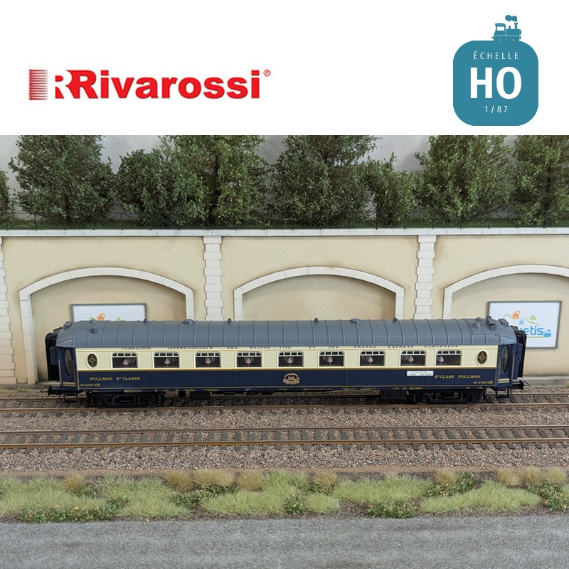 Coffret 3 voitures CIWL "Edelweiss Pullman Express" set 2/2 (DD3, VPC Fleche d'Or + VP Étoile du Nord) Ep II HO Rivarossi HR4391