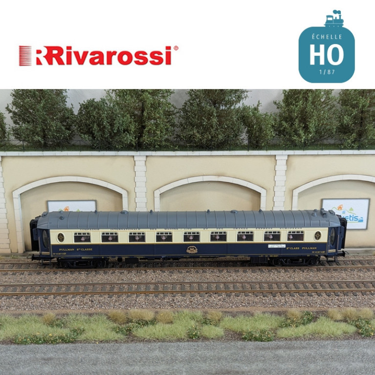 Coffret 3 voitures CIWL "Edelweiss Pullman Express" set 2/2 (DD3, VPC Fleche d'Or + VP Étoile du Nord) Ep II HO Rivarossi HR4391