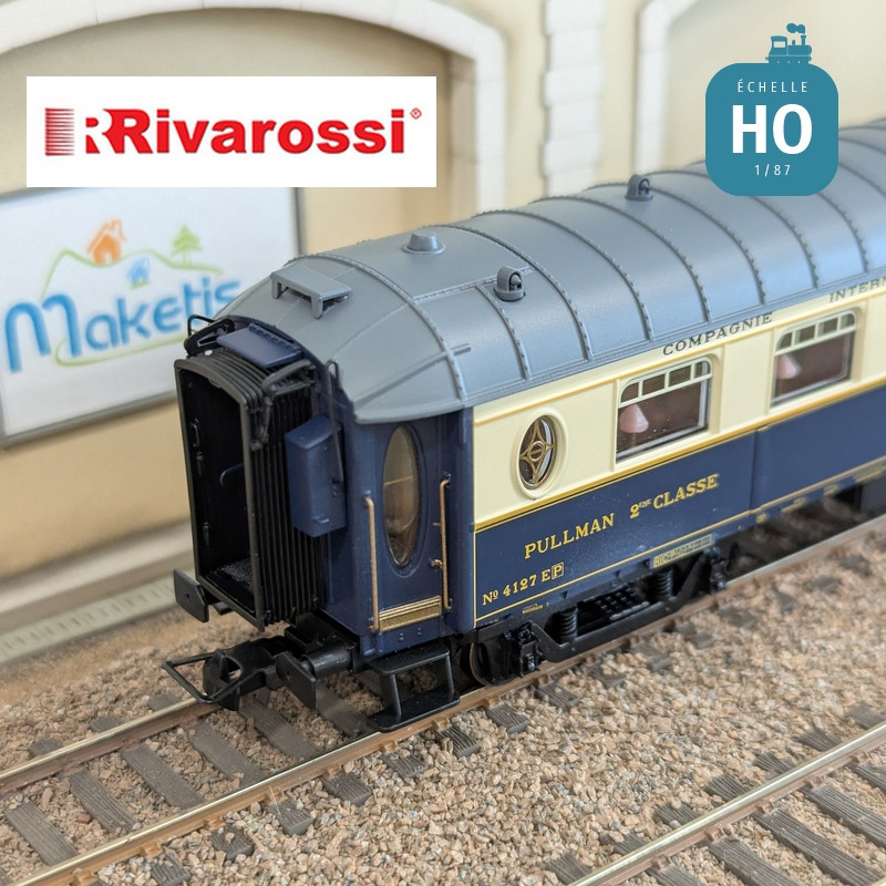 Coffret 3 voitures CIWL "Edelweiss Pullman Express" set 2/2 (DD3, VPC Fleche d'Or + VP Étoile du Nord) Ep II HO Rivarossi HR4391