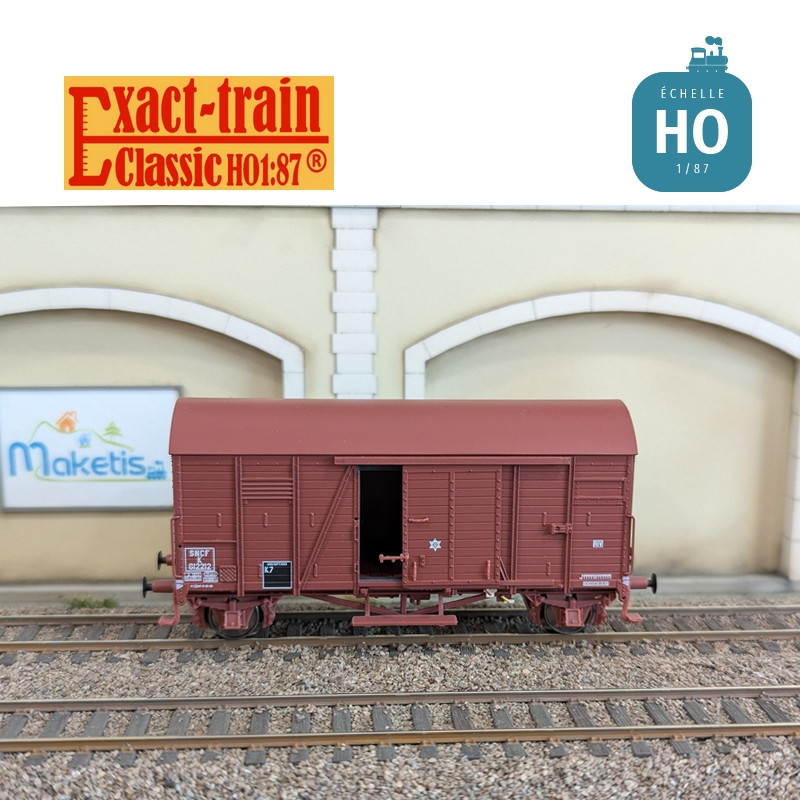 Wagon couvert Oppeln SNCF rouge boite essieux SKF Ep III HO Exact-train EX20786 - Maketis