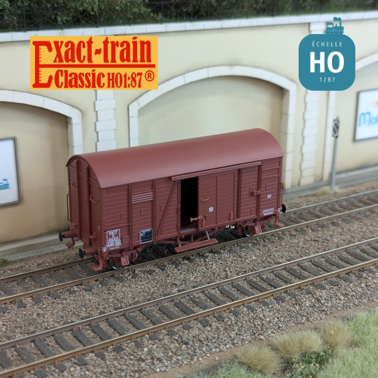 Wagon couvert Oppeln SNCF rouge boite essieux SKF Ep III HO Exact-train EX20786 - Maketis Wagon couvert Oppeln SNCF rouge boite essieux SKF Ep III HO Exact-train EX20786 - Maketis