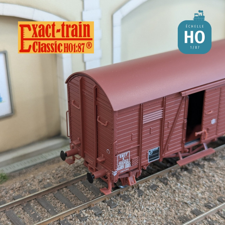 Wagon couvert Oppeln SNCF rouge boite essieux SKF Ep III HO Exact-train EX20786 - Maketis Wagon couvert Oppeln SNCF rouge boite essieux SKF Ep III HO Exact-train EX20786 - Maketis