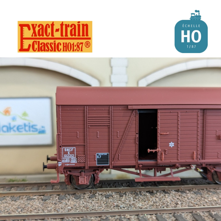 Wagon couvert Oppeln SNCF rouge boite essieux SKF Ep III HO Exact-train EX20786 - Maketis Wagon couvert Oppeln SNCF rouge boite essieux SKF Ep III HO Exact-train EX20786 - Maketis