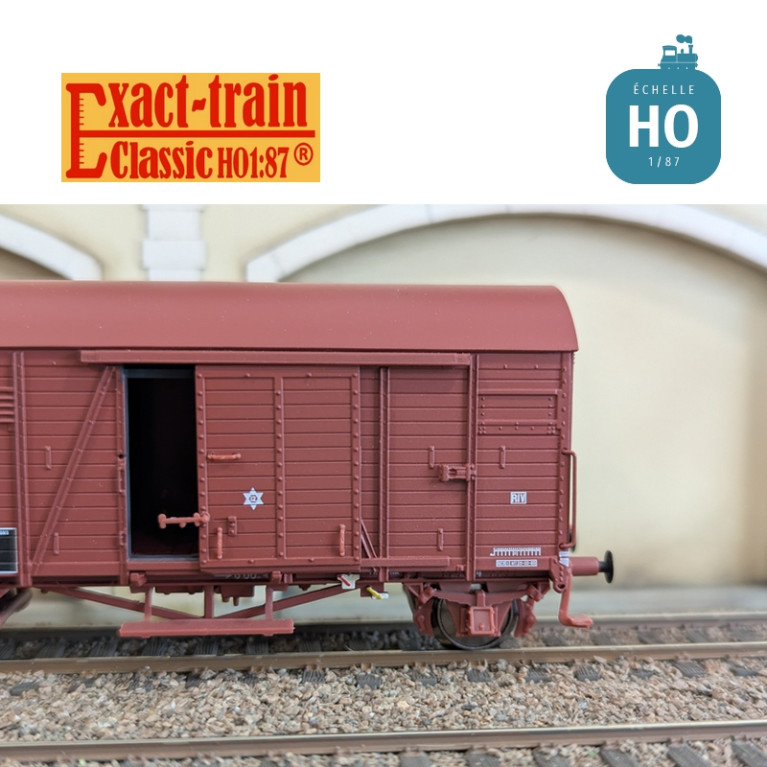 Wagon couvert Oppeln SNCF rouge boite essieux SKF Ep III HO Exact-train EX20786 - Maketis Wagon couvert Oppeln SNCF rouge boite essieux SKF Ep III HO Exact-train EX20786 - Maketis