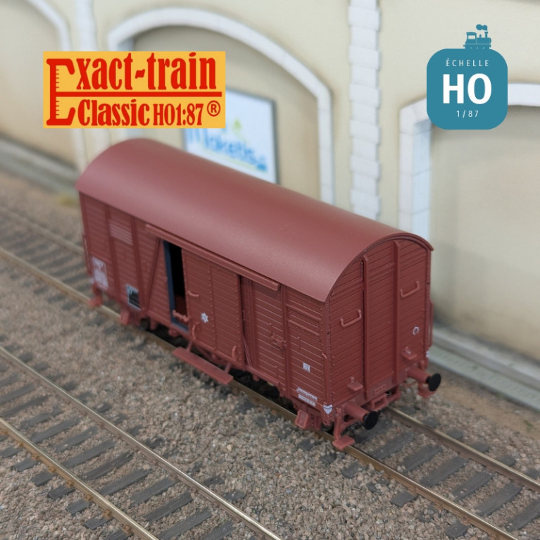 Wagon couvert Oppeln SNCF rouge boite essieux SKF Ep III HO Exact-train EX20786 - Maketis Wagon couvert Oppeln SNCF rouge boite essieux SKF Ep III HO Exact-train EX20786 - Maketis