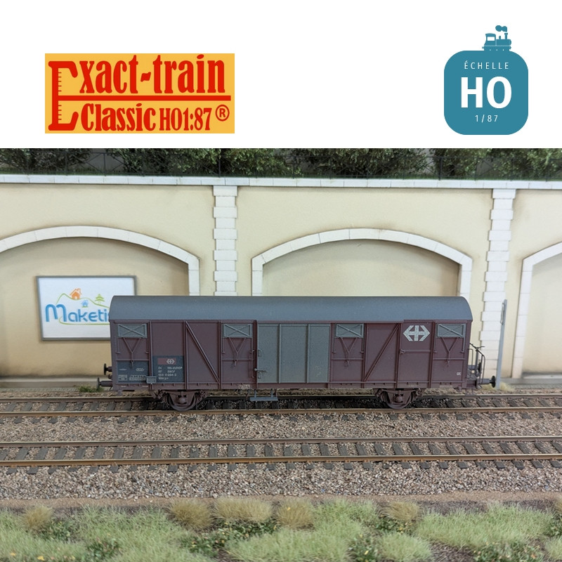 Wagon couvert Gbs SNCF EUROP Ep V (patiné) HO Exact-train EX22035 - Maketis