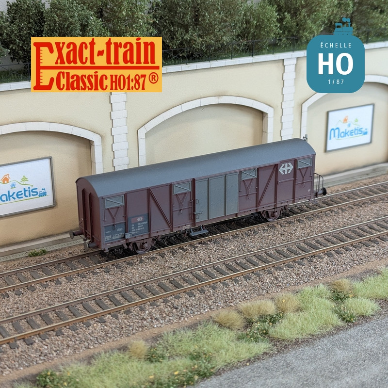 Wagon couvert Gbs SNCF EUROP Ep V (patiné) HO Exact-train EX22035 - Maketis