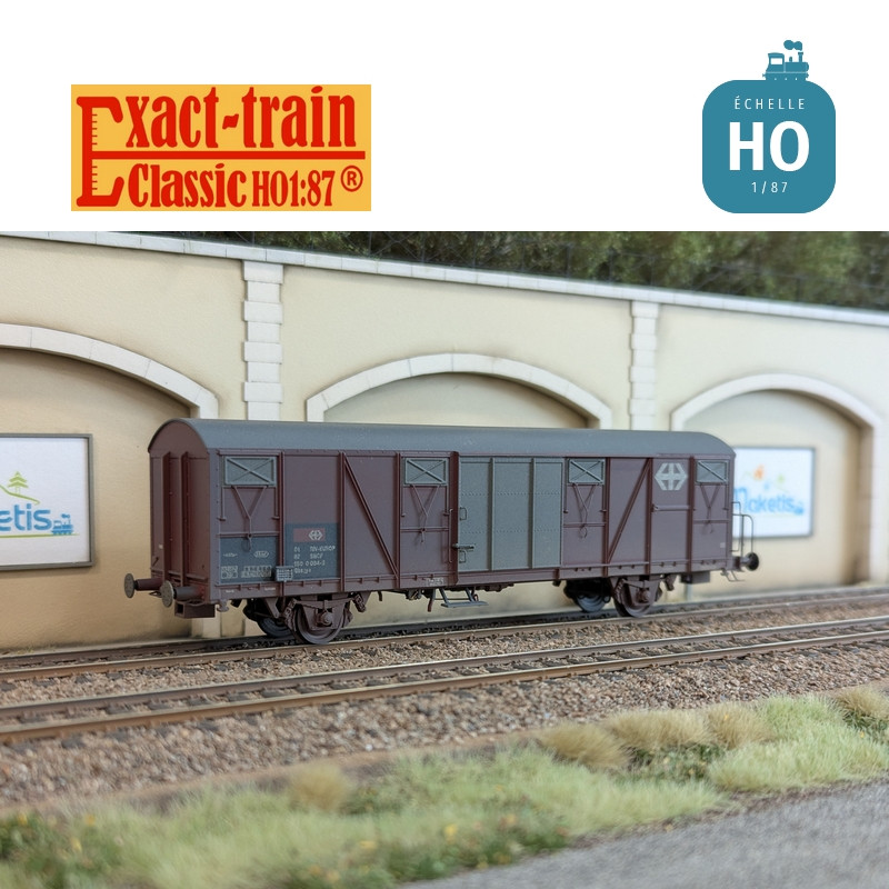 Wagon couvert Gbs SNCF EUROP Ep V (patiné) HO Exact-train EX22035 - Maketis