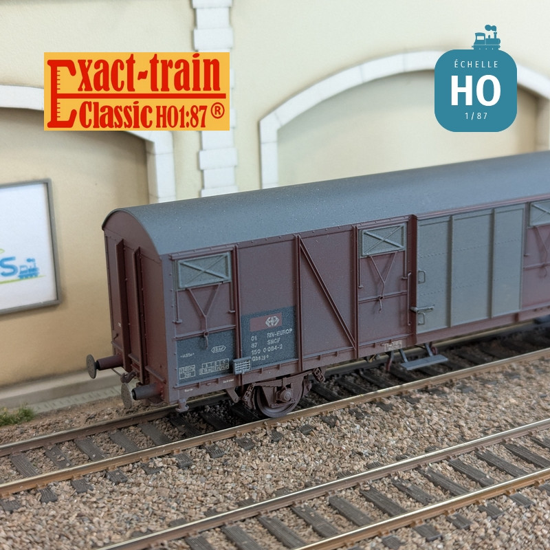 Wagon couvert Gbs SNCF EUROP Ep V (patiné) HO Exact-train EX22035 - Maketis