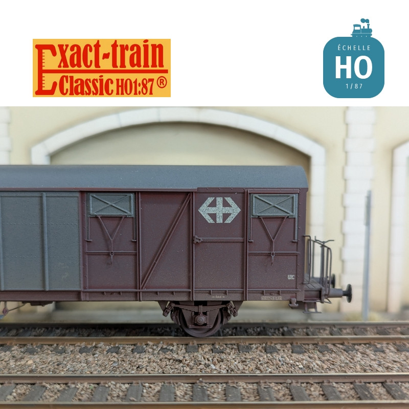 Wagon couvert Gbs SNCF EUROP Ep V (patiné) HO Exact-train EX22035 - Maketis