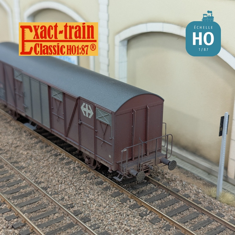 Wagon couvert Gbs SNCF EUROP Ep V (patiné) HO Exact-train EX22035 - Maketis