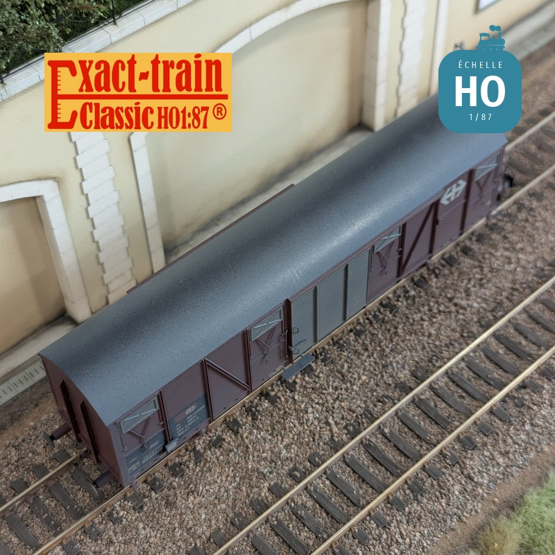 Wagon couvert Gbs SNCF EUROP Ep V (patiné) HO Exact-train EX22035 - Maketis