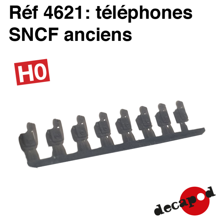 Téléphone SNCF ancien (8 pcs) HO Decapod 4621- Maketis Téléphone SNCF ancien (8 pcs) HO Decapod 4621- Maketis