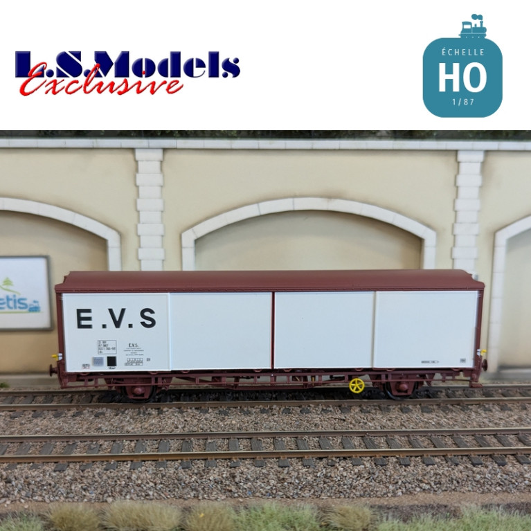 Wagon couvert EVS type Hs blanc/brun parois planes Ep IV HO LS Models 30690 - Maketis Wagon couvert EVS type Hs blanc/brun parois planes Ep IV HO LS Models 30690 - Maketis