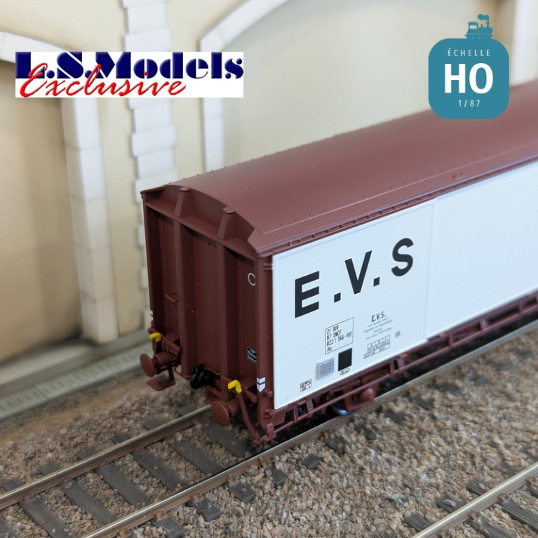 Wagon couvert EVS type Hs blanc/brun parois planes Ep IV HO LS Models 30690 - Maketis Wagon couvert EVS type Hs blanc/brun parois planes Ep IV HO LS Models 30690 - Maketis