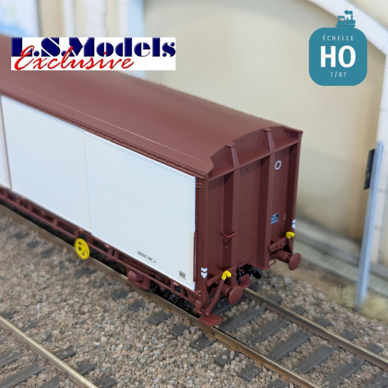 Wagon couvert EVS type Hs blanc/brun parois planes Ep IV HO LS Models 30690 - Maketis Wagon couvert EVS type Hs blanc/brun parois planes Ep IV HO LS Models 30690 - Maketis