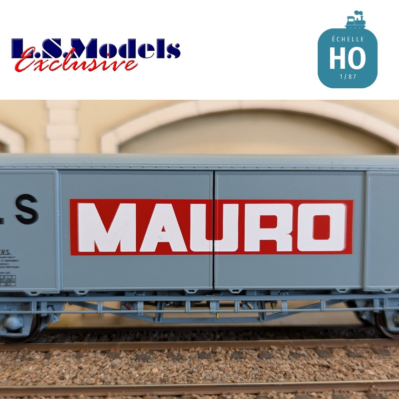 Wagon couvert EVS type Hbis gris MAURO parois planes Ep IV-V HO LS Models 30692 - Maketis