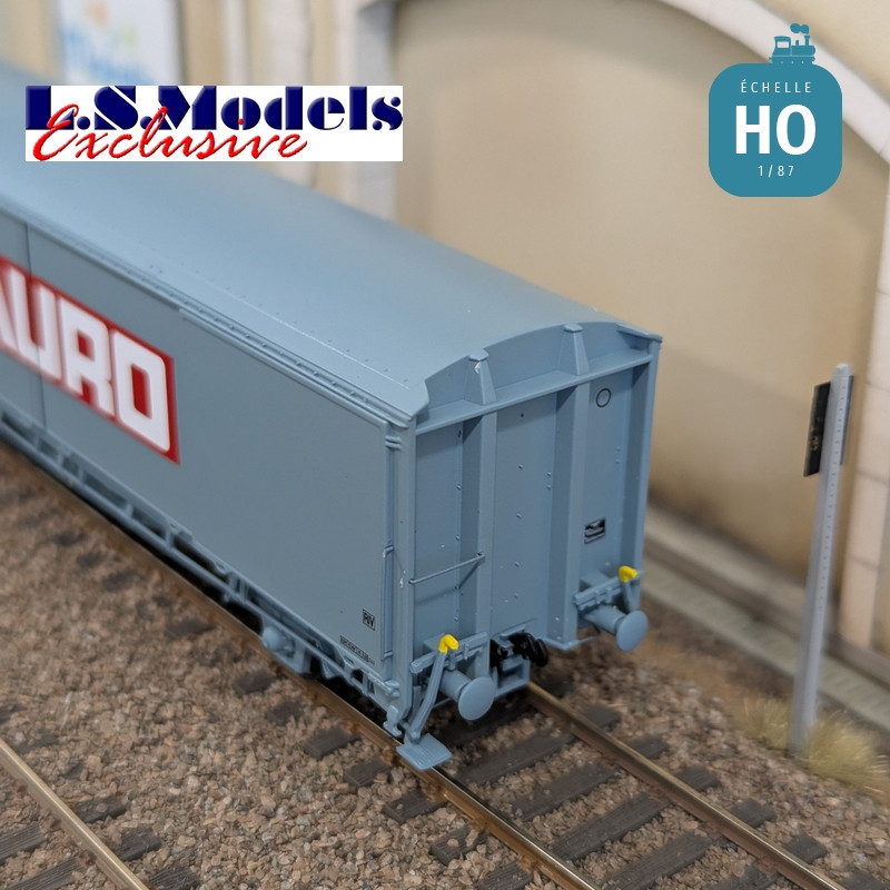 Wagon couvert EVS type Hbis gris MAURO parois planes Ep IV-V HO LS Models 30692 - Maketis