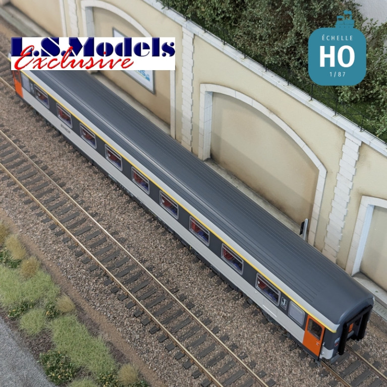 Voiture Corail VSE A9u logo Nouille Ep IV SNCF HO LS Models E100 - Maketis Voiture Corail VSE A9u logo Nouille Ep IV SNCF HO LS Models E100 - Maketis