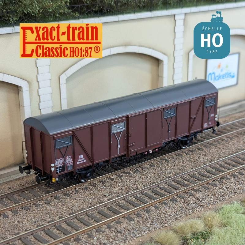 Wagon couvert DB Glmehs61 uv Ep III HO Exact-Train EX20729 - Maketis